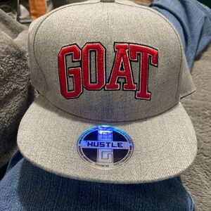 Hustle Gray and Red GOAT Cap